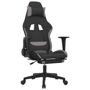 vidaXL &Kappa;&alpha;&rho;έ&kappa;&lambda;&alpha; Gaming &Mu;&alpha;&sigma;ά&zeta; &Upsilon;&pi;&omicron;&pi;ό&delta;&iota;&omicron; &Mu;&alpha;ύ&rho;&eta;/&Alpha;&nu;. &Gamma;&kappa;&rho;&iota; Ύ&phi;&alpha;&sigma;&mu;&alpha; &mu;&epsilon; &Upsilon;&pi;&omicron;&pi;ό&delta;&iota;&omicron;