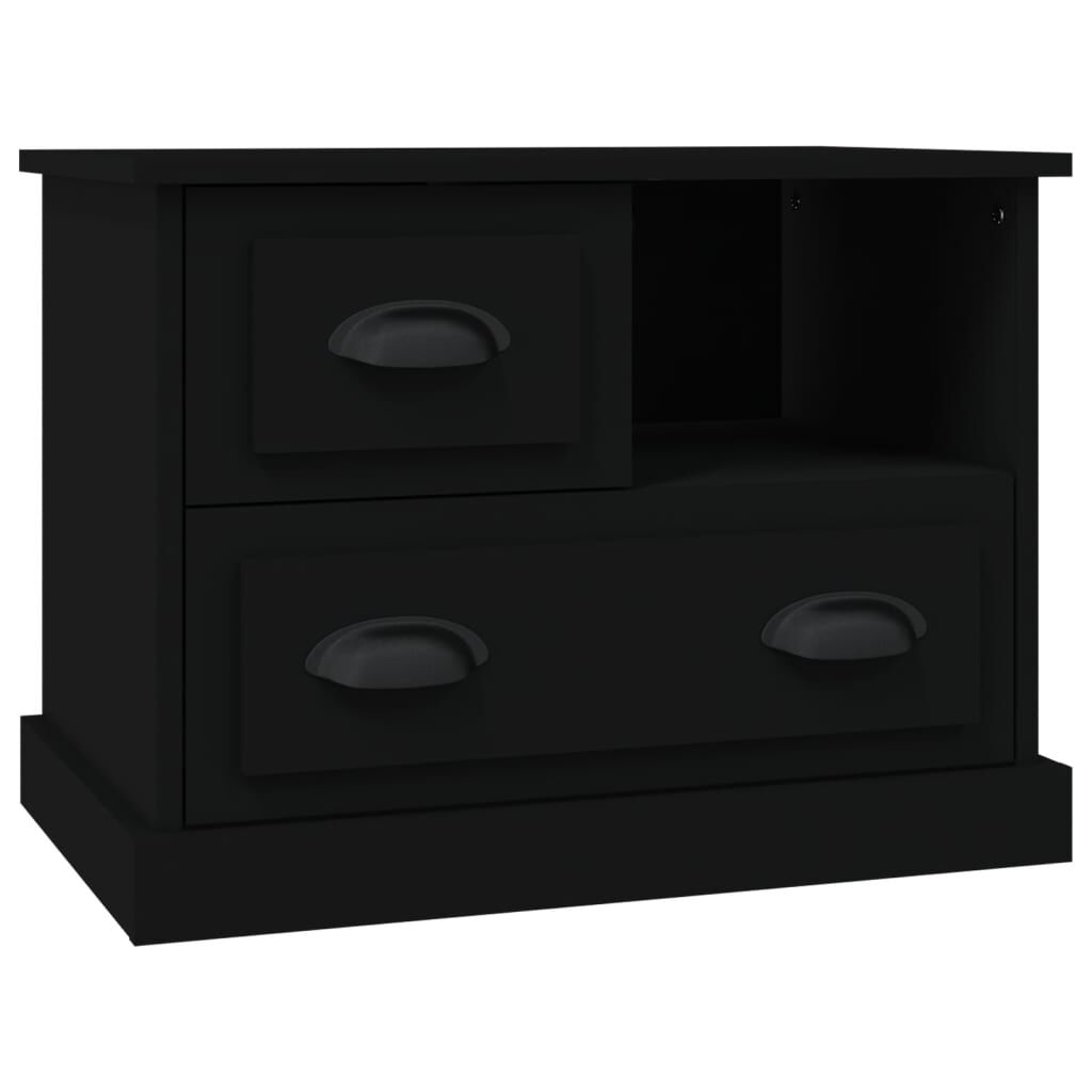 vidaXL Κομοδίνο Μαύρο 60x39x45 εκ.