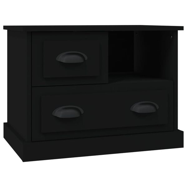 vidaXL Κομοδίνο Μαύρο 60x39x45 εκ.