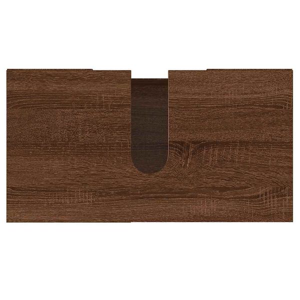 vidaXL Ντουλάπι Μπάνιου Καφέ Δρυς 60x32x53,5 εκ. Επεξεργασμένο Ξύλο