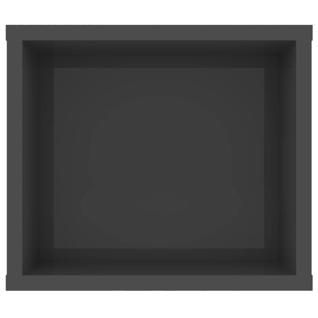 vidaXL Έπιπλο Τηλεόρασης Κρεμαστό Γυαλ. Γκρι 100x30x26,5εκ Επεξ. Ξύλο