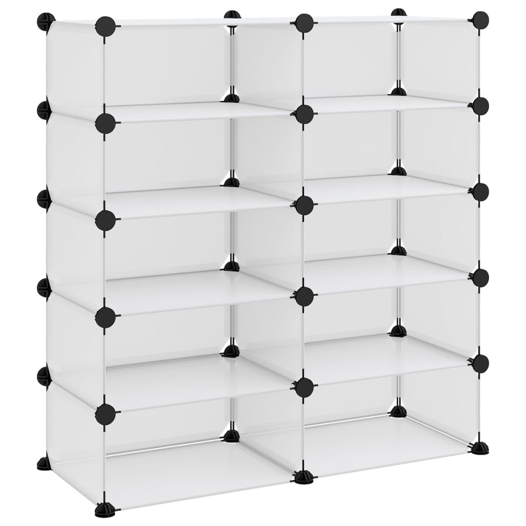 vidaXL Παπουτσοθήκη Διαφανής 84x32x88,5 εκ. από Πολυπροπυλένιο