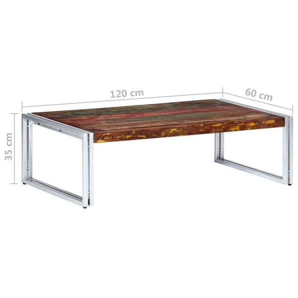 vidaXL Τραπεζάκι Σαλονιού 120 x 60 x 35 εκ. Μασίφ Ανακυκλωμένο Ξύλο