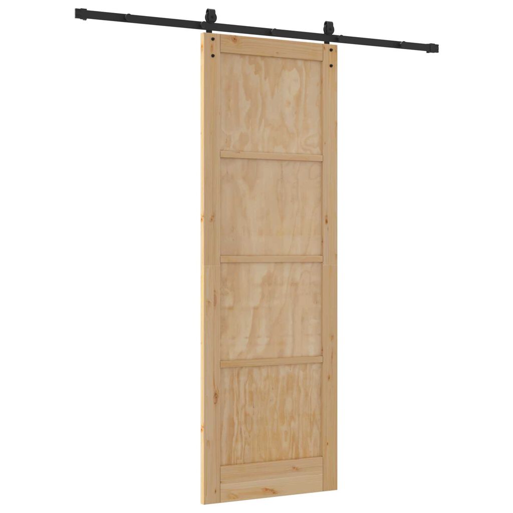 vidaXL Συρόμενη Πόρτα ORKDAL Καφέ 78 x 232 cm Μασίφ ξύλο πεύκου