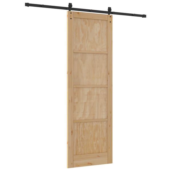 vidaXL Συρόμενη Πόρτα ORKDAL Καφέ 78 x 232 cm Μασίφ ξύλο πεύκου