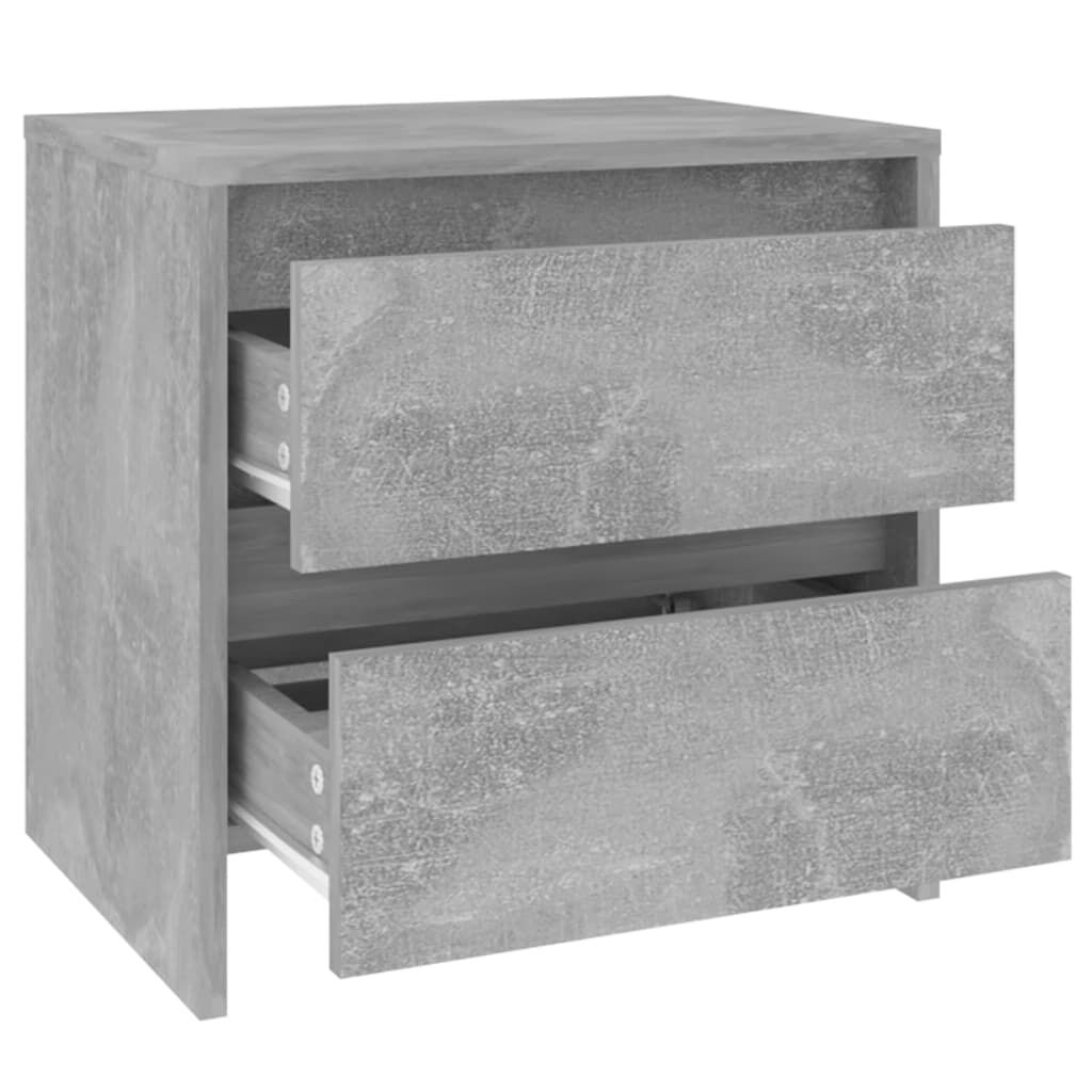 vidaXL Κομοδίνα 2 τεμ. Γκρι Σκυρ. 45x34,5x44,5 εκ. Επεξεργασμένο Ξύλο