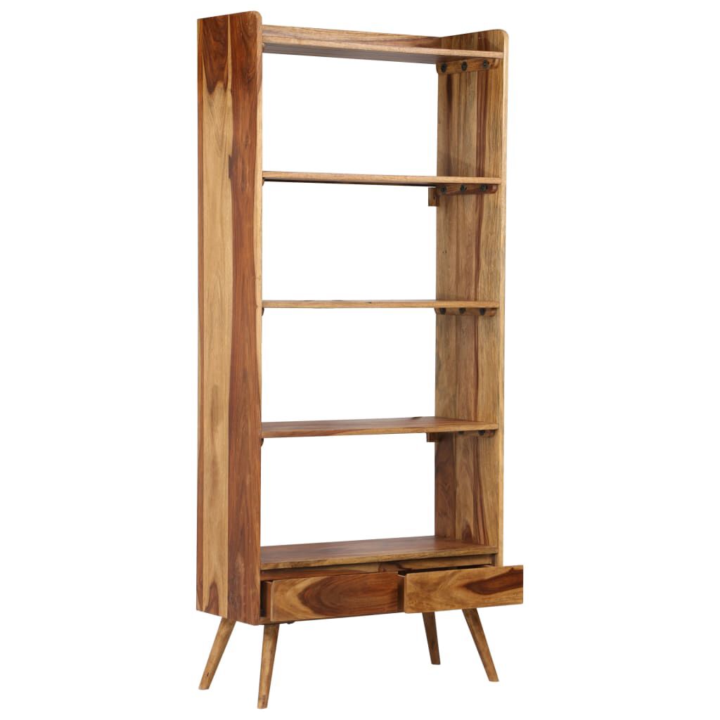 vidaXL Βιβλιοθήκη 75 x 30 x 170 εκ. από Μασίφ Ξύλο Sheesham