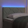 vidaXL LED Κεφαλάρι με φώτα λωρίδας LED Ανοιχτό γκρι 80 cm Βελούδο