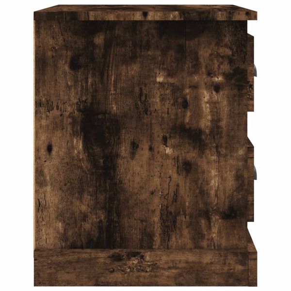 vidaXL Κομοδίνα 2 τεμ. Καπνιστή Δρυς 39x39x47,5 εκ. Επεξεργασμένο Ξύλο