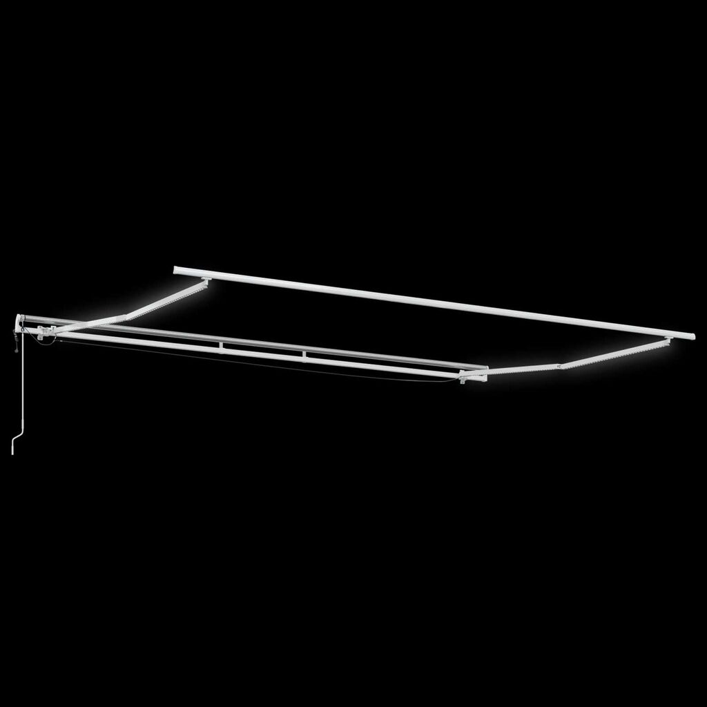 vidaXL Αυτόματη Ανασυρόμενη Τέντα με LED Λευκή 400x300 cm