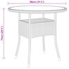 vidaXL Σετ Επίπλων Bistro Κήπου 5 τεμ. Μαύρο Συνθ. Ρατάν/Ψημένο Γυαλί