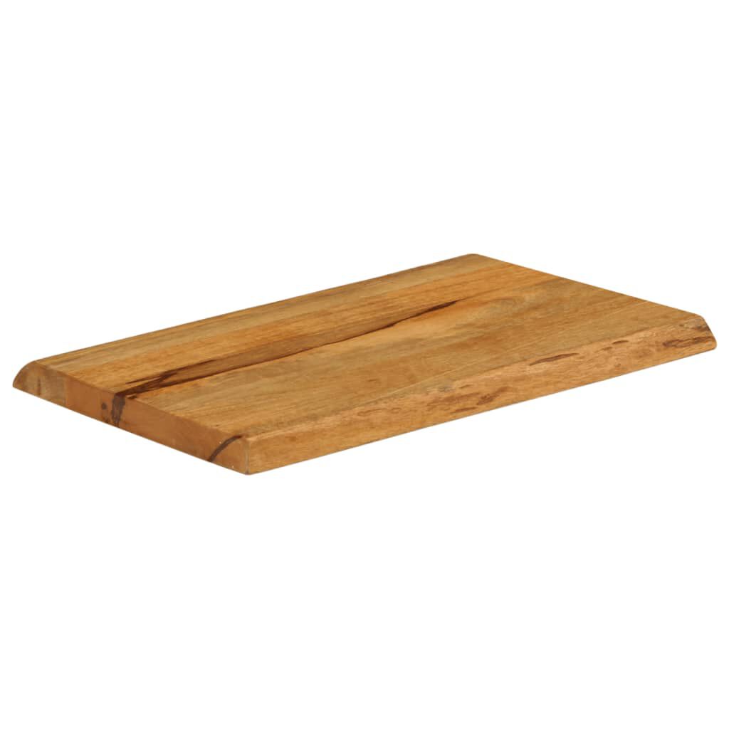 vidaXL Επιφάνεια Τραπεζιού 60x40x2,5 εκ. Live Edge Μασίφ Ξύλο Μάνγκο