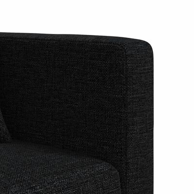 vidaXL Καναπές Κρεβάτι Γωνιακός Μαύρος 275 x 140 x 70 εκ. Υφασμάτινος