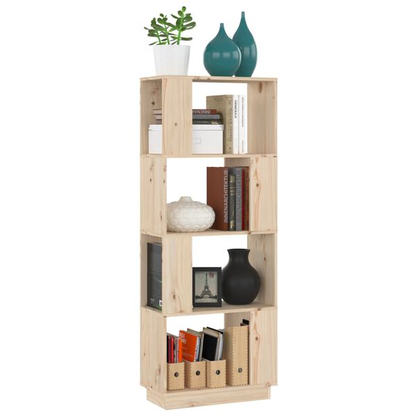vidaXL Βιβλιοθήκη/Διαχωριστικό Χώρου 51x25x132 εκ. Μασίφ Ξύλο Πεύκου