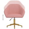 vidaXL Καρέκλες Τραπεζαρίας Περιστρεφόμενες 2 τεμ. Ροζ Βελούδινες
