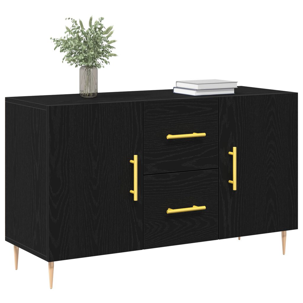 vidaXL Κονσόλα Μαύρη Δρυς 100x36x60 εκ. Κατασκευασμένο Ξύλο