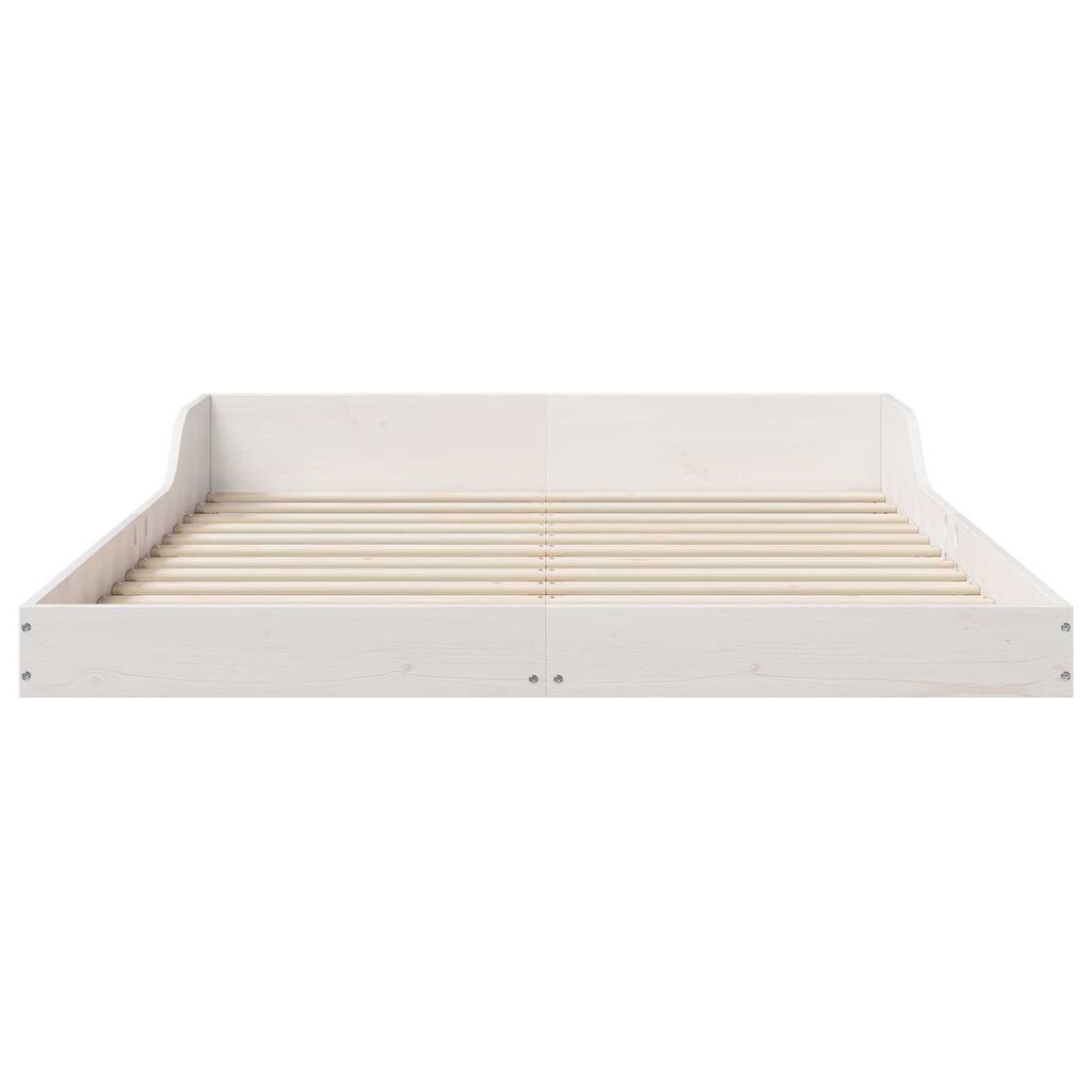 vidaXL Σκελετός Κρεβατιού Λευκό 120 x 200 cm Μασίφ ξύλο πεύκου