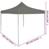 vidaXL Τέντα Εκδηλώσεων Πτυσσόμενη Pop-Up Ανθρακί 3 x 3 μ.
