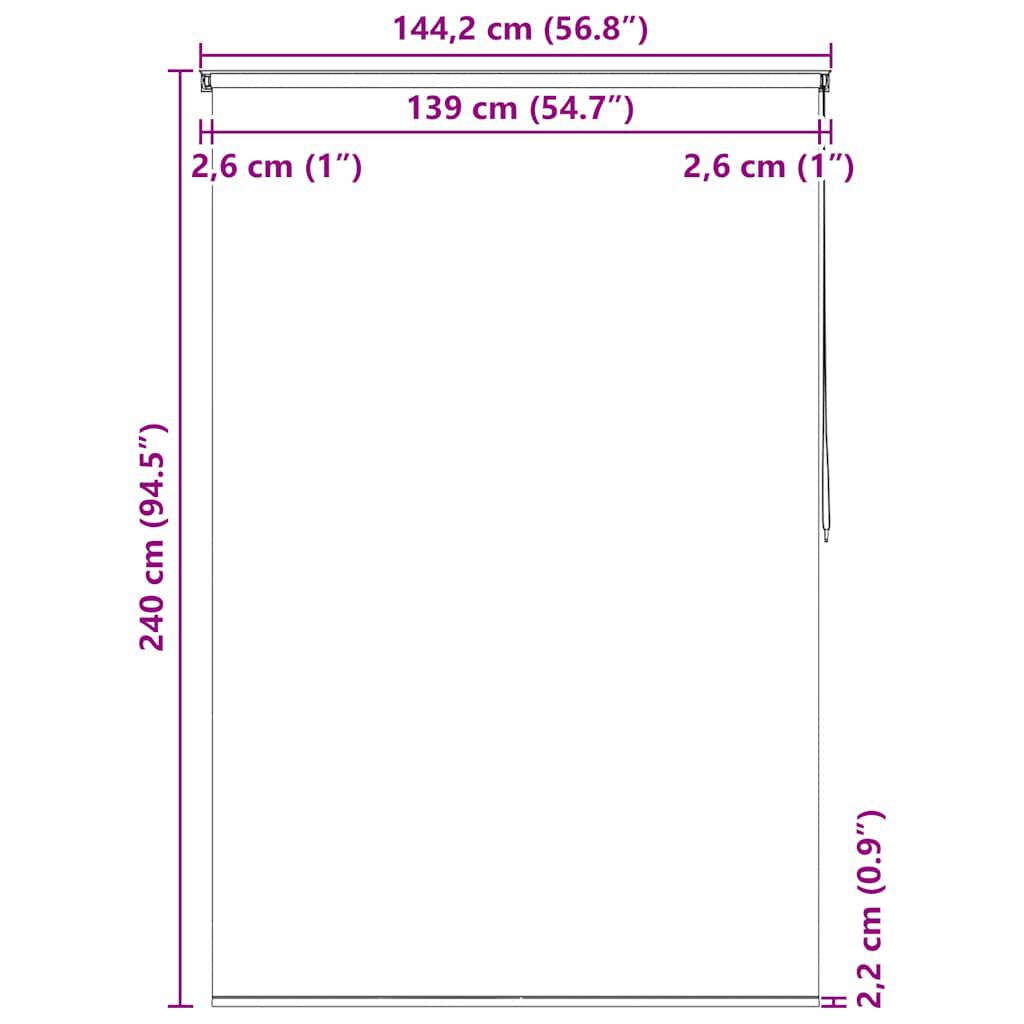 vidaXL Κουρτίνα Μπάνιου Ρολό Σχέδιο Κύκλοι 140 x 240 εκ.