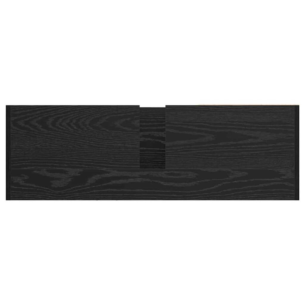 vidaXL Ντουλάπι Νιπτήρα Μαύρη Οξυά 90 x 29 x 55 εκ. Επεξεργασμένο ξύλο