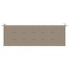 vidaXL Μαξιλάρι Πάγκου Κήπου Taupe 150x50x4 εκ. Ύφασμα Oxford