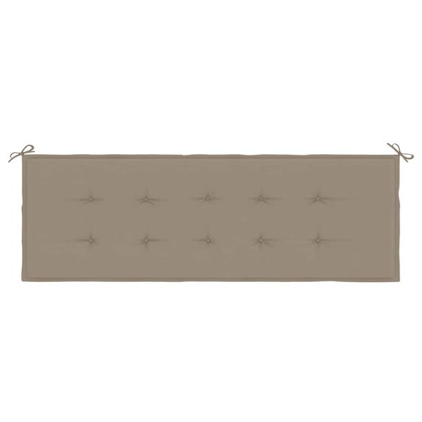 vidaXL Μαξιλάρι Πάγκου Κήπου Taupe 150x50x4 εκ. Ύφασμα Oxford