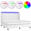 vidaXL &Kappa;&rho;&epsilon;&beta;ά&tau;&iota; Boxspring &mu;&epsilon; &Sigma;&tau;&rho;ώ&mu;&alpha; & LED &Lambda;&epsilon;&upsilon;&kappa;ό 200x200 &epsilon;&kappa;. &Sigma;&upsilon;&nu;&theta;. &Delta;έ&rho;&mu;&alpha;