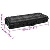 vidaXL Θήκη Πτήσης με Ρόδες Μαύρη 96 x 42 x 167 εκ. από Πολυπροπυλένιο