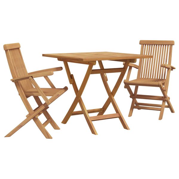 vidaXL Σετ Τραπεζαρίας Κήπου 2 pcs Καφέ Μασίφ ξύλο teak