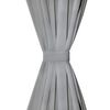 vidaXL Κουρτίνες με Θηλιές 2 τεμ. Γκρι 140 x 225 εκ. από Microsatin