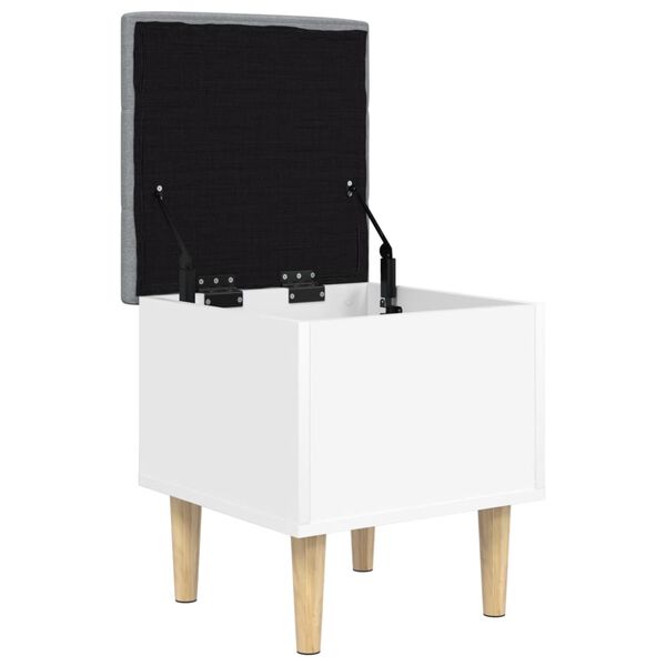vidaXL Παγκάκι Αποθήκευσης Λευκό 42 x 42 x 46 εκ. από Επεξεργ. Ξύλο