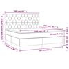vidaXL &Kappa;&rho;&epsilon;&beta;ά&tau;&iota; Boxspring &mu;&epsilon; &Sigma;&tau;&rho;ώ&mu;&alpha; &Mu;&alpha;ύ&rho;&omicron; 160x200 &epsilon;&kappa;. &Upsilon;&phi;&alpha;&sigma;&mu;ά&tau;&iota;&nu;&omicron;