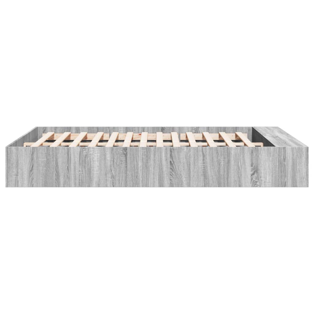 vidaXL Πλαίσιο Κρεβατιού Γκρι Sonoma 140x200 εκ. Επεξεργασμένο Ξύλο