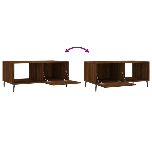 vidaXL Τραπεζάκι Σαλονιού Καφέ Δρυς 90x50x40 εκ. Επεξεργασμένο Ξύλο