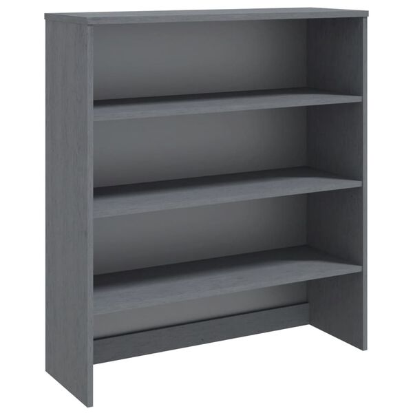 vidaXL Πάνω Μέρος Ντουλαπιού HAMAR Γκρι 90x30x100 εκ. Μασίφ Πεύκο