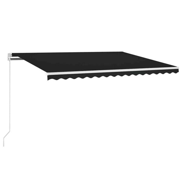 vidaXL Τέντα Αυτόματη με LED & Αισθητήρα Ανέμου Ανθρακί 450x300 εκ.