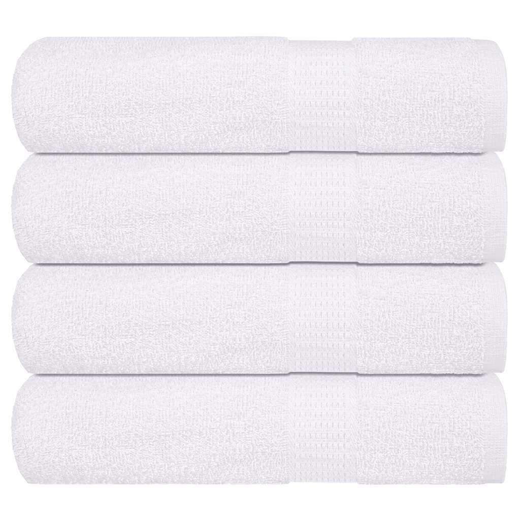 vidaXL Πετσέτες μπάνιου 4Τεμ Λευκό 100x150 εκ. 360 γρ/μ² 100% Βαμβ.