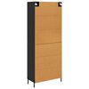 vidaXL Highboard Μαύρη Οξυά 69,5 x 34 x 180 εκ. Επεξεργασμένο ξύλο
