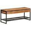 vidaXL Πάγκος Παπουτσιών 110x35x45 εκ. από Μασίφ Ξύλο Ακακίας/Σίδερο