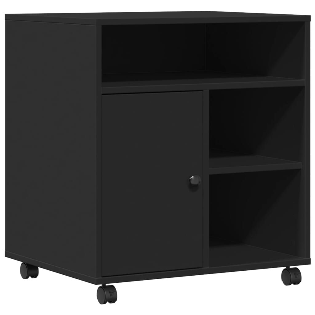 vidaXL Βάση Εκτυπωτή με Ρόδες Μαύρο 60x50x67 εκ.