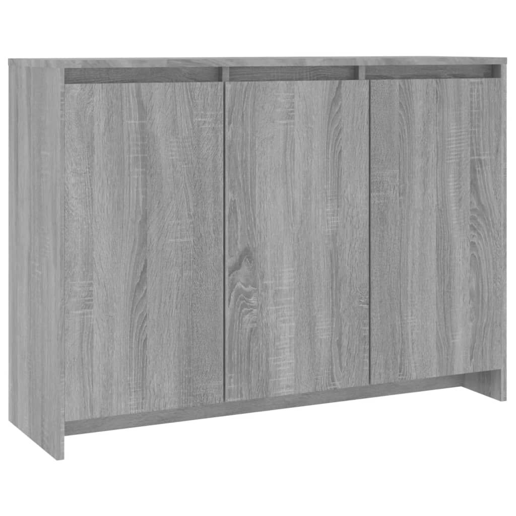 vidaXL Μπουφές Γκρι Sonoma 102x33x75 εκ. από Επεξεργασμένο Ξύλο