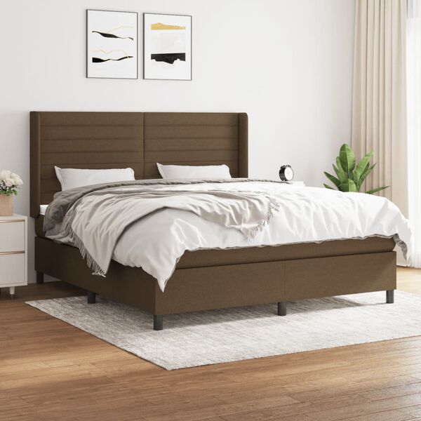 vidaXL &Kappa;&rho;&epsilon;&beta;ά&tau;&iota; Boxspring &mu;&epsilon; &Sigma;&tau;&rho;ώ&mu;&alpha; &Sigma;&kappa;&omicron;ύ&rho;&omicron; &Kappa;&alpha;&phi;έ 180x200 &epsilon;&kappa; &Upsilon;&phi;&alpha;&sigma;&mu;ά&tau;&iota;&nu;&omicron;