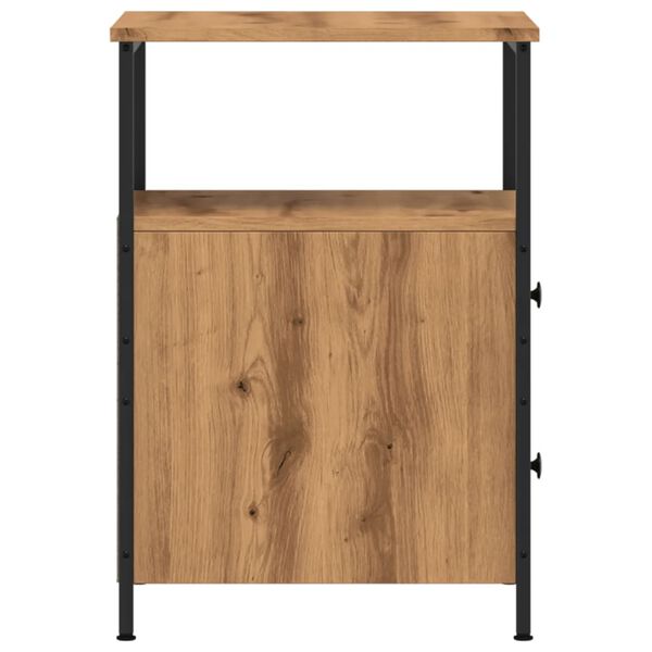 vidaXL Κομοδίνο τεχνίτης Δρυς 34x35,5x50 εκ. από Επεξεργασμένο Ξύλο