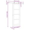 vidaXL Συρόμενη Πόρτα ORKDAL Καφέ 73.5 x 198.5 εκ. Ξύλο και μέταλλο