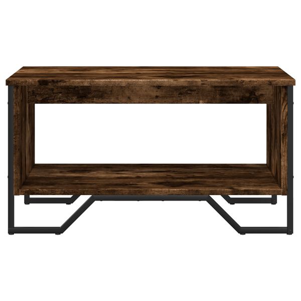 vidaXL Τραπεζάκι Σαλονιού Καπνιστή Δρυς 75x51x40 εκ. Επεξεργ. Ξύλο