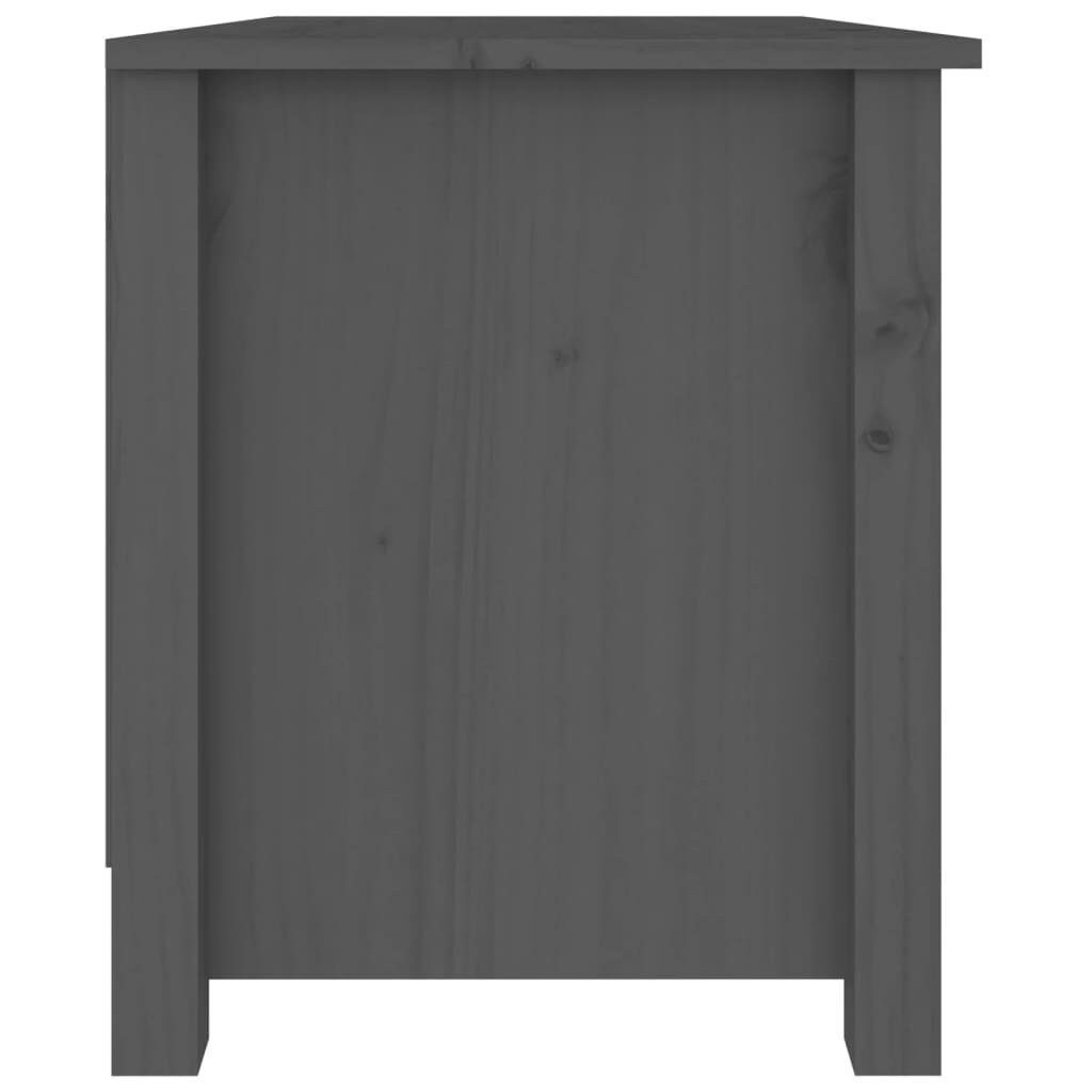 vidaXL Παπουτσοθήκη Γκρι 70 x 38 x 45,5 εκ. από Μασίφ Ξύλο Πεύκου