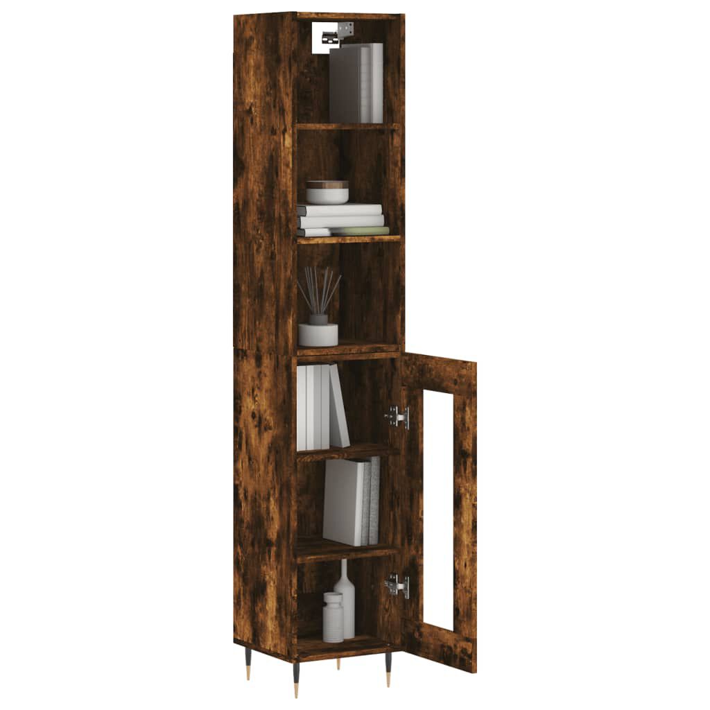 vidaXL Ντουλάπι Καπνιστή δρυς 34,5x34x180 εκ. από Επεξεργασμένο Ξύλο
