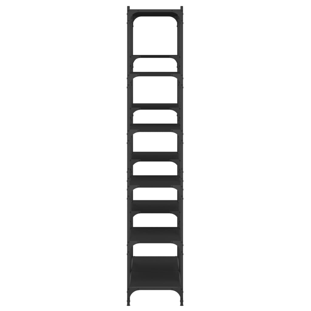vidaXL Βιβλιοθήκη Μαύρη 100x32x170 εκ. Επεξεργασμένο Ξύλο / Σίδηρος