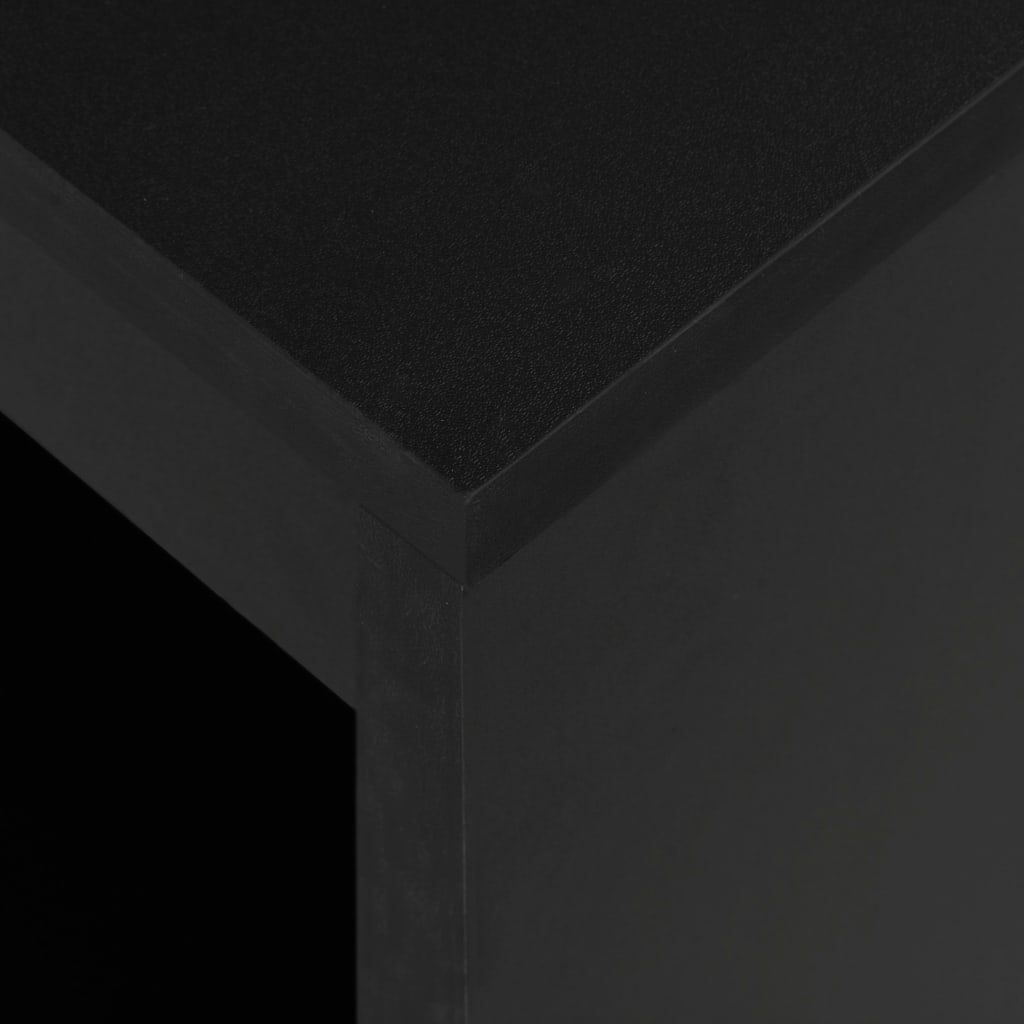 vidaXL Τραπέζι Μπαρ με Ράφια Μαύρο 110 x 50 x 103 εκ.