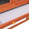 vidaXL Κλουβί Κουνελιών 140 x 63 x 120 εκ. από Μασίφ Ξύλο Ελάτης